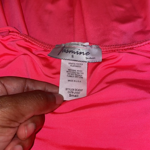 Hot Pink Spaghetti strap fitted MIDI Summer dress - Picture 3 of 3